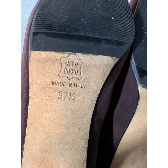 Jimmy Choo Boots Womens Size 37.5 Suede Knee High Brown Kitten Heel Pointed Toe - Picture 6 of 16